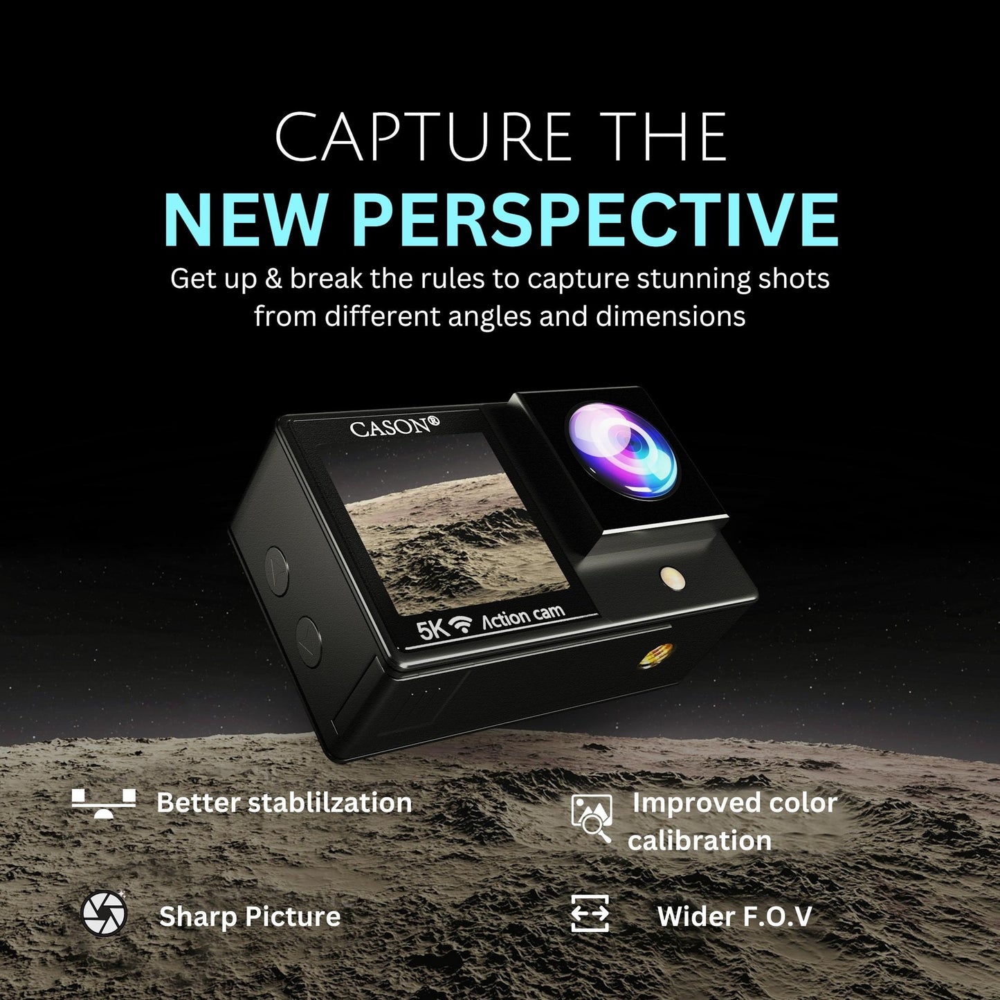 CASON CX11 5K Dual Screen Action Camera for Moto Vlogging