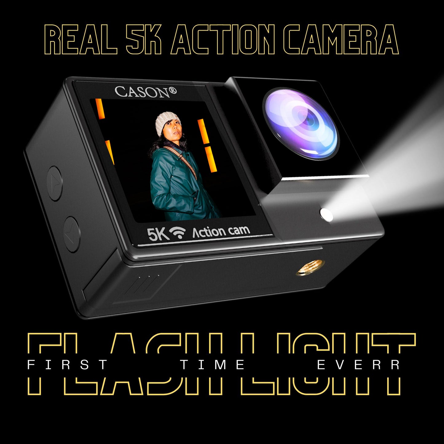 CASON CX11 5K Dual Screen Action Camera for Moto Vlogging