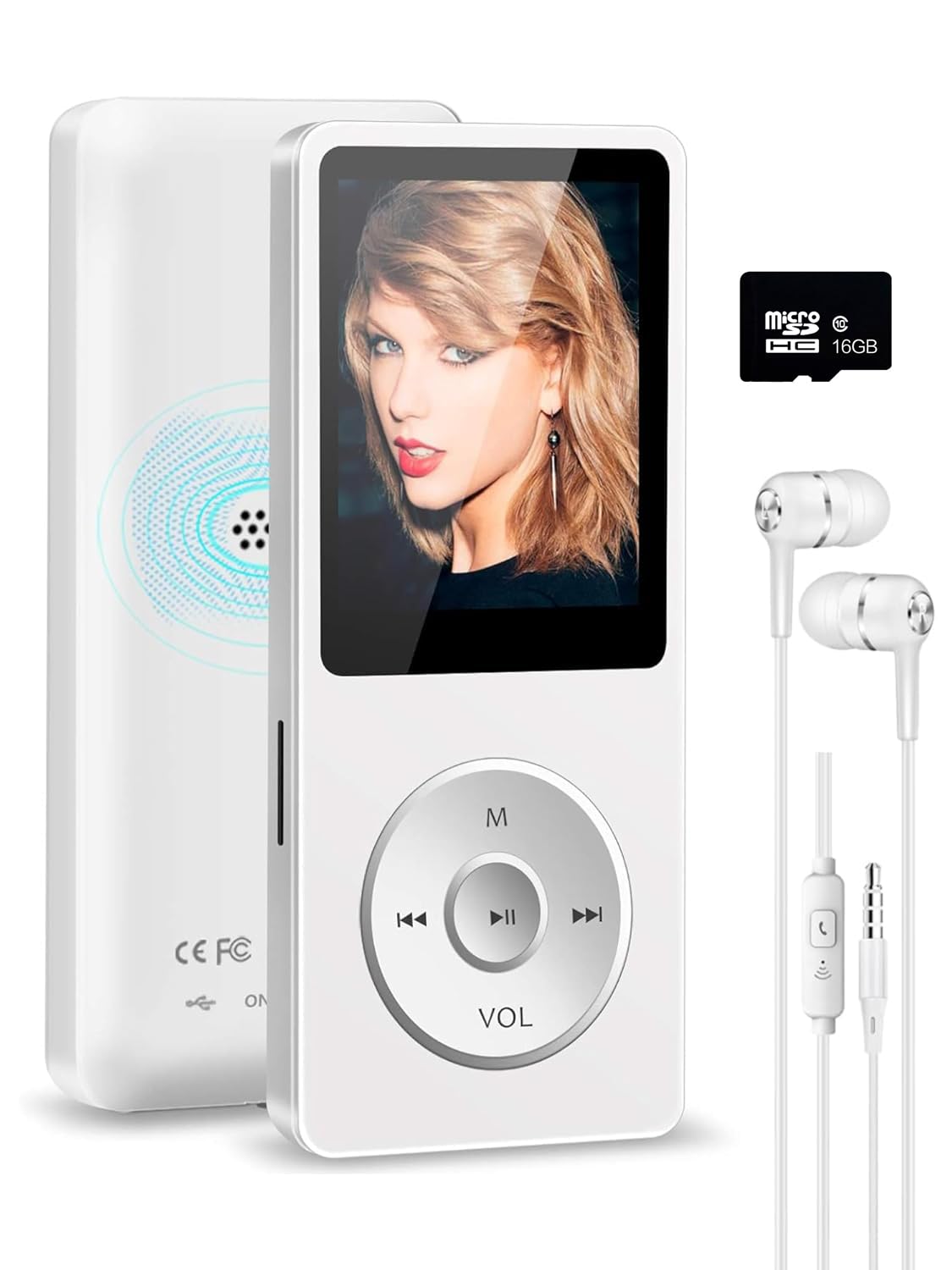 Cason 16GB Mini MP3 Music Player with Bluetooth 5.4, Video Playback,Pocket-Sized MP3 Player for Music,Voice Recording,FM Radio -Expanded Up to 128GB