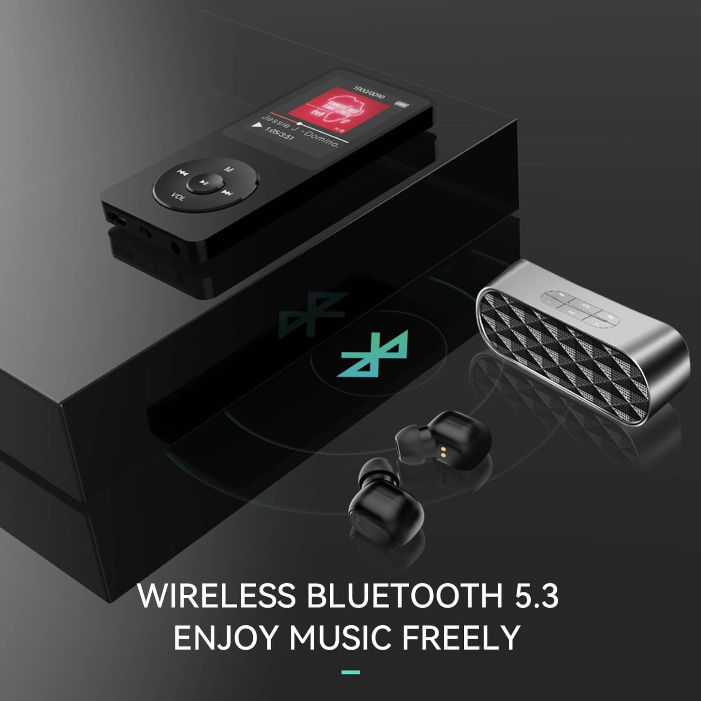 Cason 16GB Mini MP3 Music Player with Bluetooth 5.4, Video Playback,Pocket-Sized MP3 Player for Music,Voice Recording,FM Radio -Expanded Up to 128GB