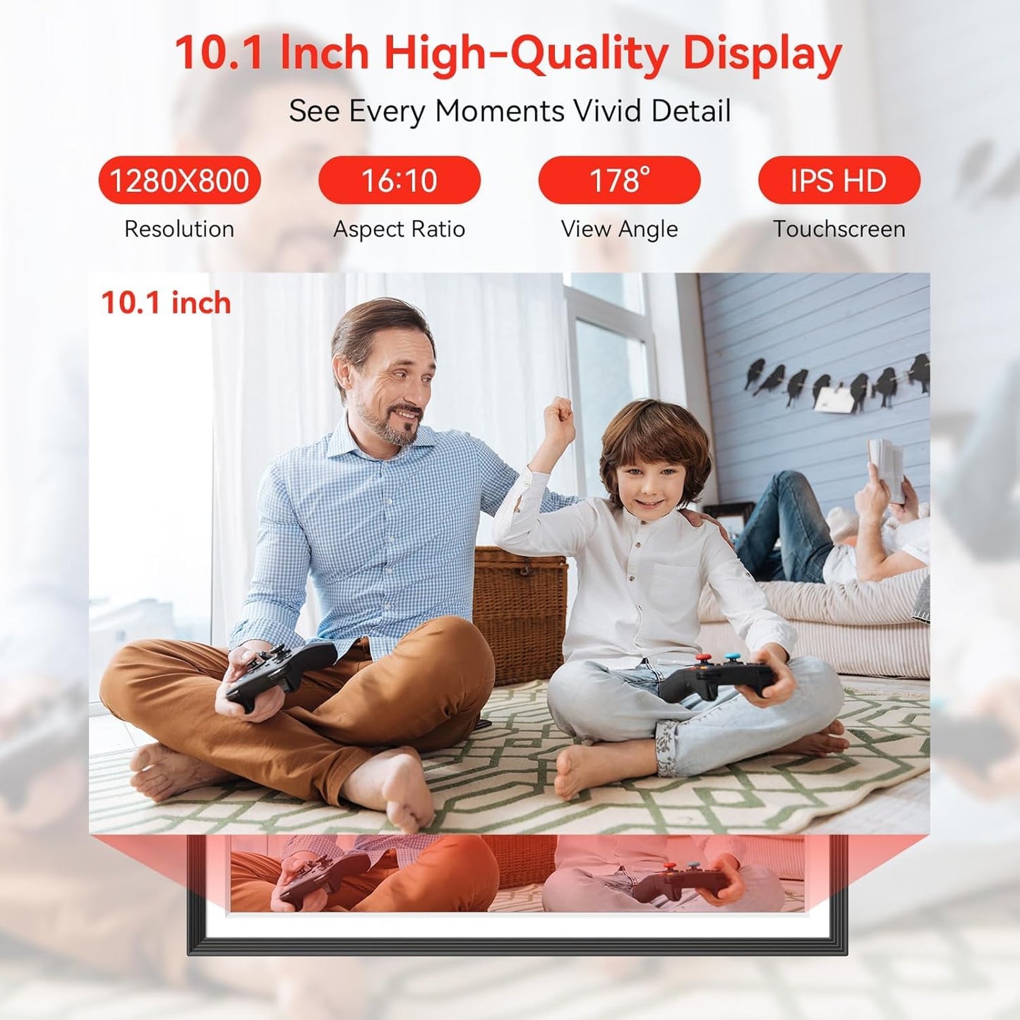 Cason x Frameo- 10.1 inch Digital Photo Frame for Wall & Table, Built in 32 GB Memory with 1280x800 IPS LCD Touchscreen via Frameo APP, WiFi Enabled Digital Frame with Slideshow, Auto-Rotate Feature
