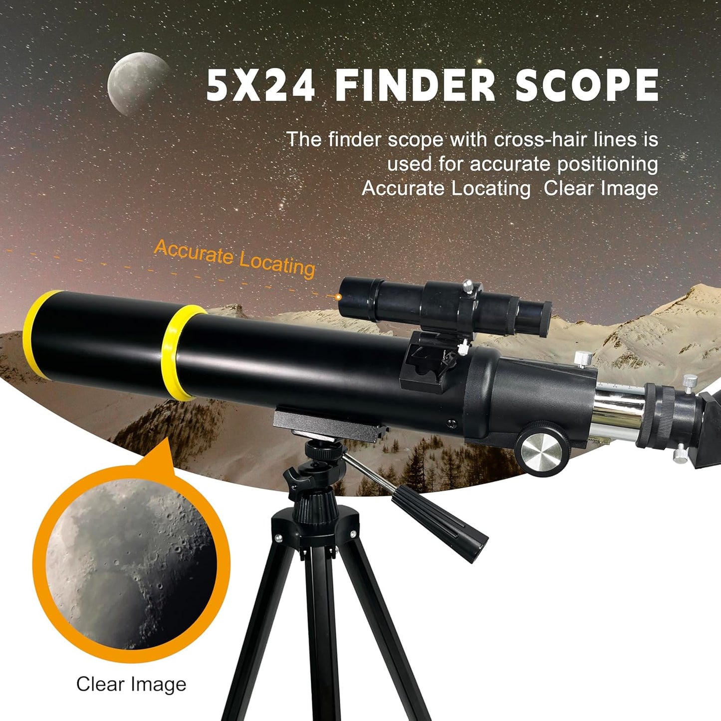 Cason F50070-Telescope for Astronomy,Galaxy 70mm Aperture 500 mm Refractor Zoom Monocular Telescope for Adults & Kids,Easyto Use for Moon,Planets,Stars,Galaxy with Aluminum Tripod and Phone Adapter