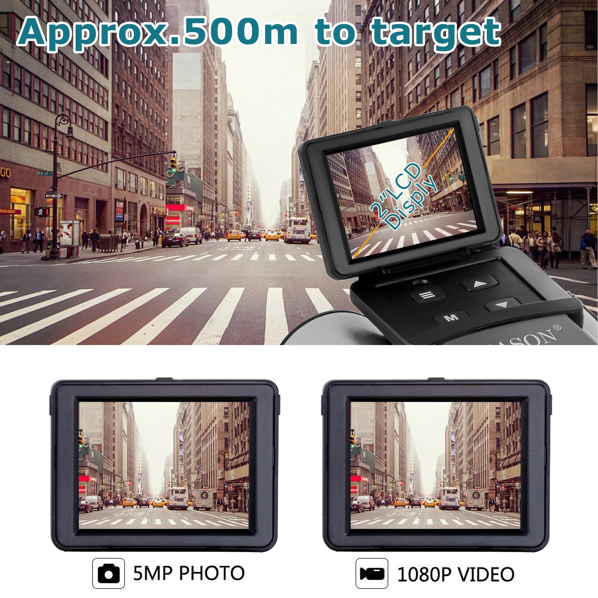 Cason 12 X 32 Digital Binocular with Camera & Video Recording 1080P HD Video,12 x ZoomBinoculars