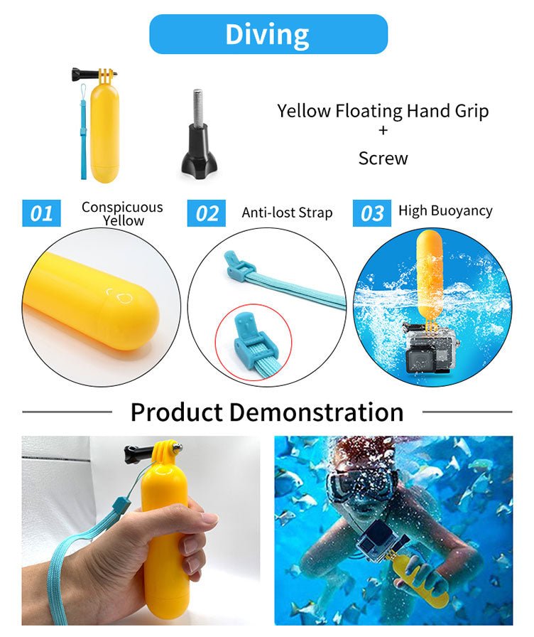 Cason -50 in 1 Premium Action Camera Accessories Kit/Accessories Action CameraAction Camera Accessories