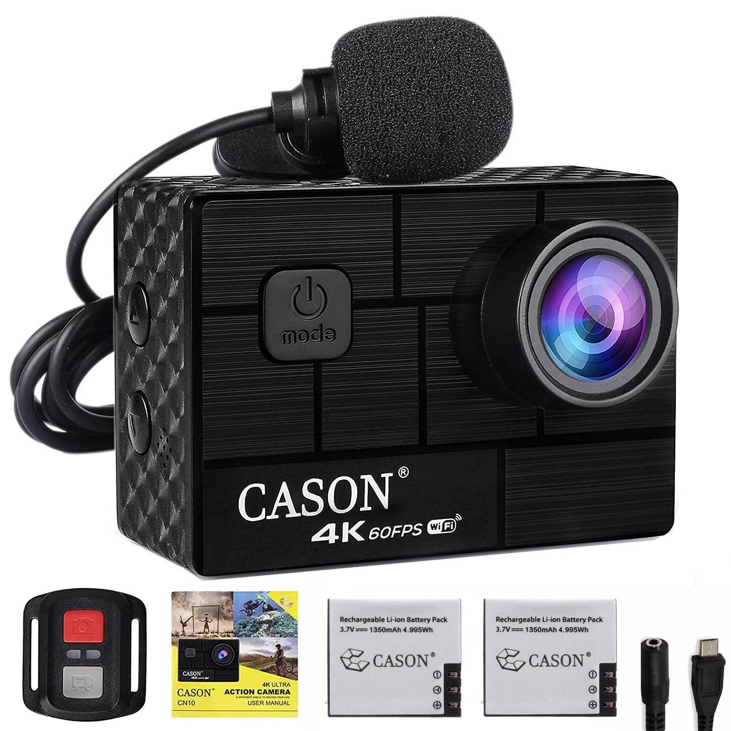 Cason CN10 Action Camera 4K With Accessories KitVideo Cameras