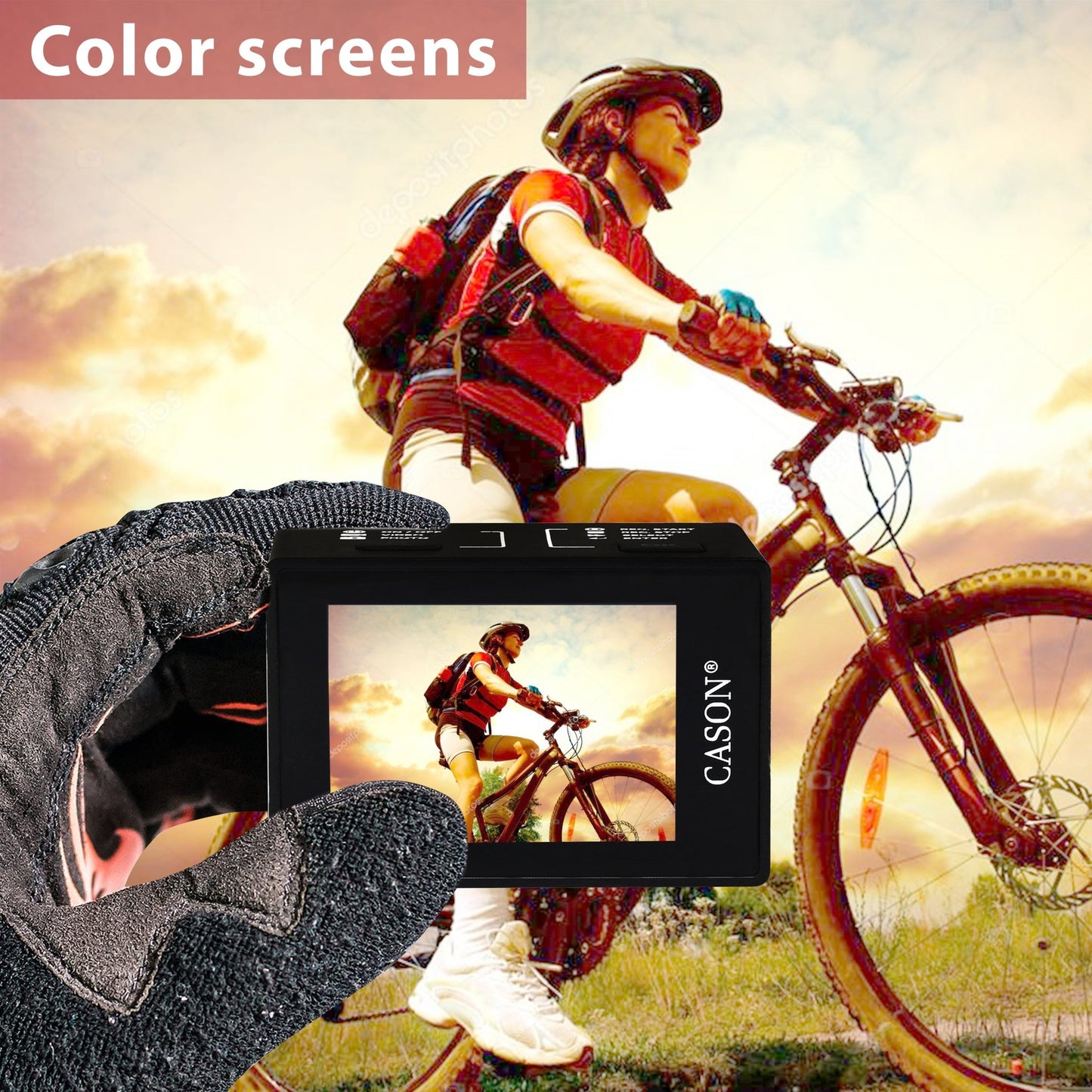 CASON CN50 Action Camera with 3000 mAh Inbuilt Battery (3-4 Hrs Work time)Video Cameras