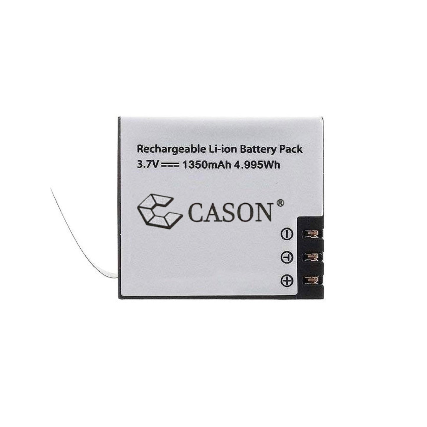 Cason - Premium 1350 mAh Li-ion Rechargeable Batteries for Cason CN10 & CS6Action Camera Accessories