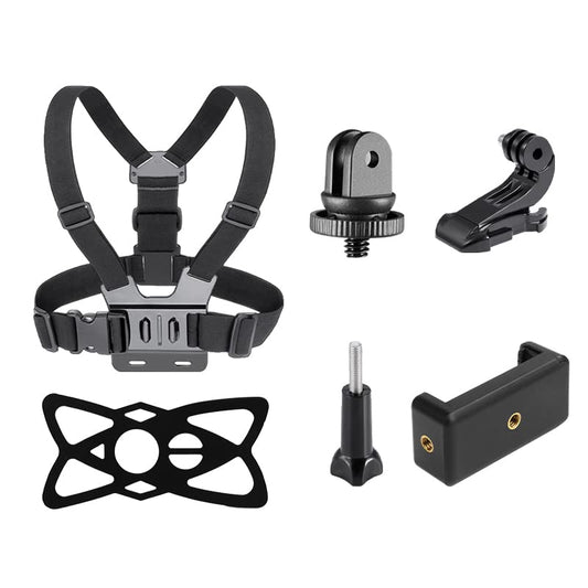 CASON Action Camera Chest Mount with Adjustable Strap CS6, CN10, Go Pro & Other Action Camera Models