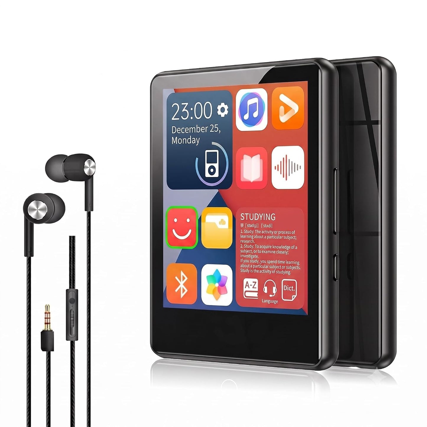 Cason Mini MP3 Music Player with,2.4 Inch Full Touch Screen, Bluetooth 5.0,Audio Player with HiFi Music,Video Playback,Pocket-Sized MP3 Player with FM Radio