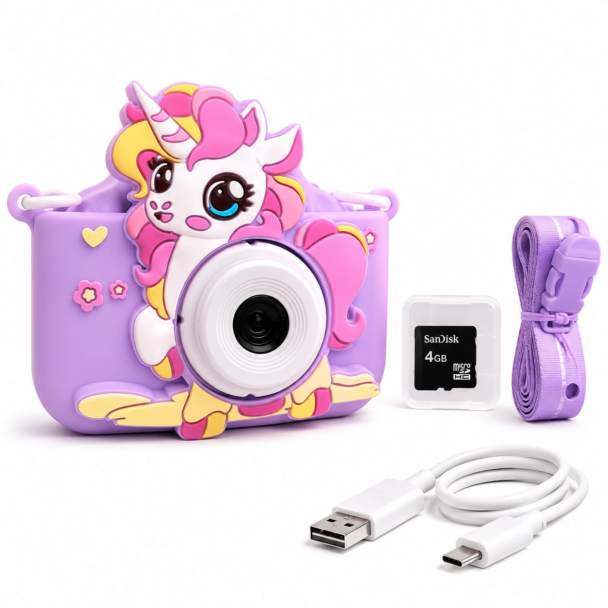 Cason Mini Digital Camera for Kids1080P HD,Camera with Dual Cameras,Rechargeable with SD Card, Real Toy Camera with Games,Birthday Gift for Kids for 5-12 Years Kid