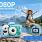 Cason Mini Digital Camera for Kids1080P HD,Camera with Dual Cameras,Rechargeable with SD Card, Real Toy Camera with Games,Birthday Gift for Kids for 5-12 Years Kid