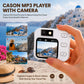 Cason Mini MP3 Music Player with Bluetooth & 180° Rotating Mini Camera,Touch Screen Audio Player with Built-in Speaker, Pocket-Sized MP3 Player with FM Radio,E-Book -Expanded Up to 128GB (White)