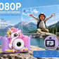 Cason Mini Digital Camera for Kids1080P HD,Camera with Dual Cameras,Rechargeable with SD Card, Real Toy Camera with Games,Birthday Gift for Kids for 5-12 Years Kid