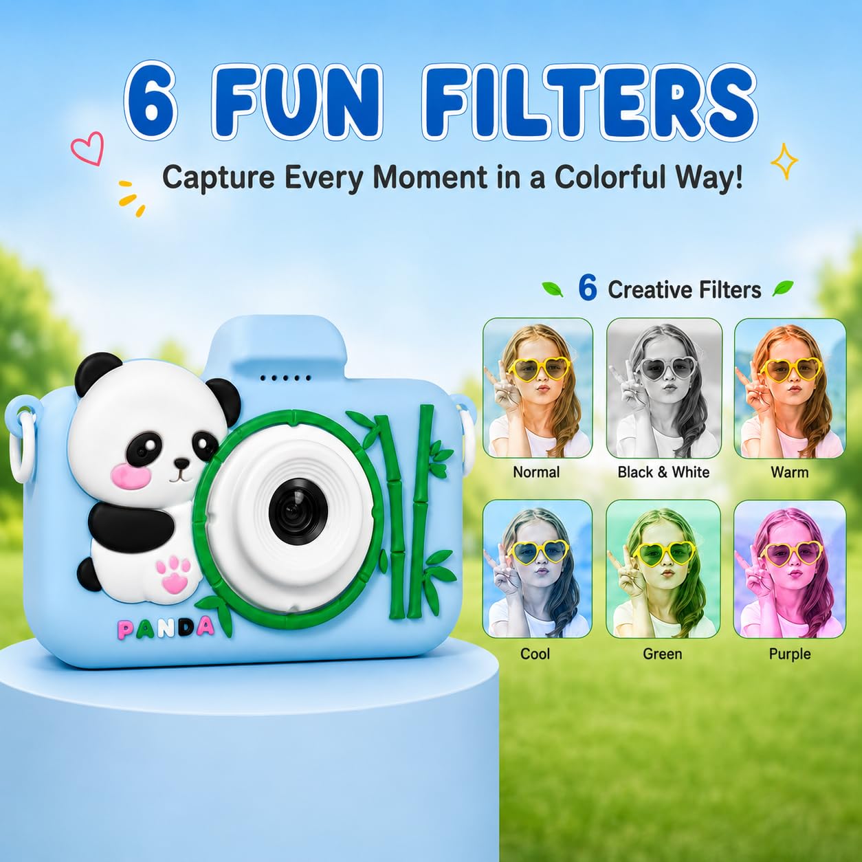 Cason Mini Digital Camera for Kids1080P HD,Camera with Dual Cameras,Rechargeable with SD Card, Real Toy Camera with Games,Birthday Gift for Kids for 5-12 Years Kid