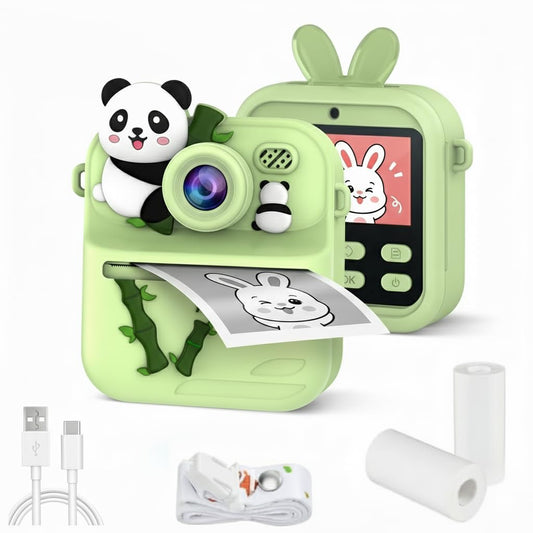 Cason Instant Camera for Kids with Print,1080P HD Instant Photo Camera with Dual Cameras,2 Print Rolls,Fun Filters for Creativity for 5-15 Years Kids Supports Upto 32GB Memory
