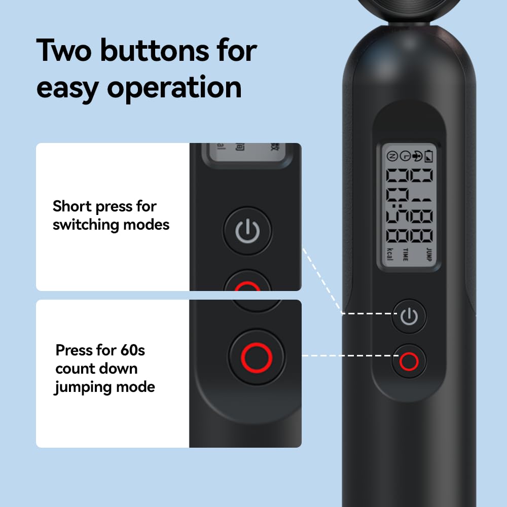 Cason Smart Skipping Rope with Mobile App for Workout Graph,Online Sessions,Skipping Games,HIIT courses for Men & Women | Professional Jump Skipping Rope With Counter & Graph Data Analysis for Fitness