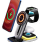 Cason 23W Certified Qi2 Wireless Charger for iPhone,Magnetic 3 in 1 Mag Safe Wireless Charging Pad/Stand,Fast Charging Dock for iPhone 13,14,15,16 & S23,S24 Ultra (Mettalic Grey)