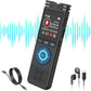 Cason 32GB Voice Recorder Device with AI Noise Reduction & Mp3 Player with Earphones,Audio Recording Device/Voice Recorder Mic Upto 50 Hours for Meetings/Lectures(Black)