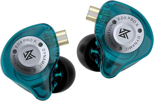 CASON KZ EDX Pro X IEM Wired Earphones | in-Ear Monitor Headphones with HiFi Deep Bass | Gaming Earphones with Mic &Dynamic Driver 2Pin Detachable Cable for Audiophile