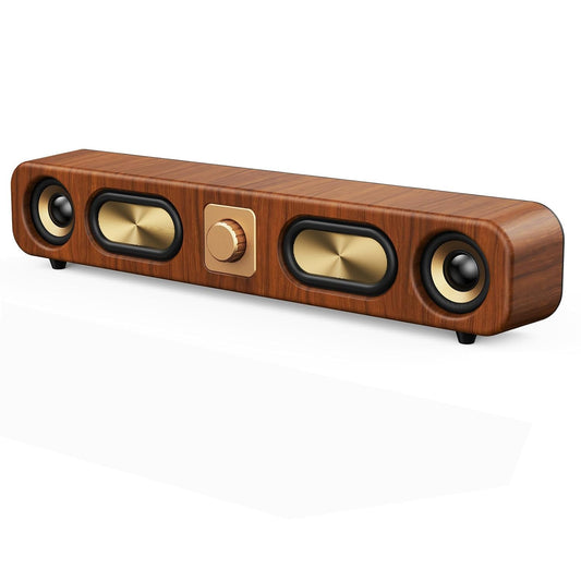 CASON 25W Portable Retro Bluetooth Speaker –Wired USB Laptop Home Speaker with FM Radio Sound,8 Hours Battery Life, Vintage Stereo Speakers & Soundbar for Home