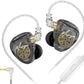 CASON KZ Merga IEM Wired Earphones | in-Ear Monitor Headphones with HiFi Deep Bass & Noise Isolation| Gaming Earphones with Mic & Dynamic Driver Silver Plated Detachable Cable for Audiophile