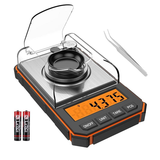 Cason Milligram Pocket Scale, 50g/0.001g Portable Mini Weighing Machine,Gold Weighing Machine, Digital Pocket Weight Machine for Jewellery, Powder, Medicine with Tare & Calibration Weight(Black)