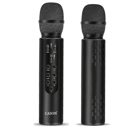 CASON Wireless Bluetooth Karaoke Mic for Singing with Speaker,Echo Adjusting Button–10W Bluetooth Microphone for Upto 6 Hours Playtime, Type C Charging & Cordless Mic for Singers,Party.