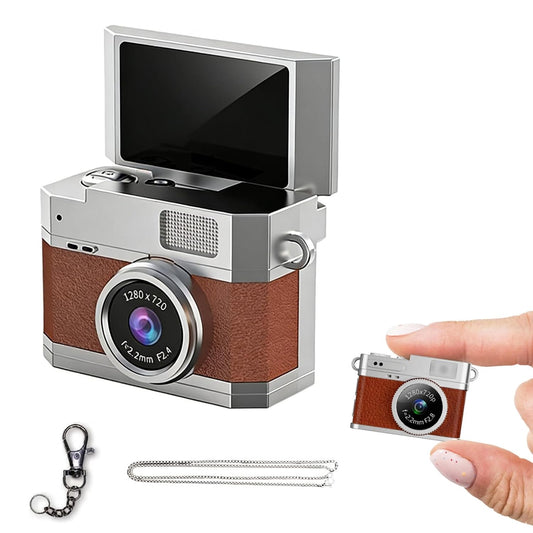 Cason 720P Mini Keychain Camera, Portable Pocket Digital Camera with Retro Filters & Screen, Tiny HD Video Recorder for Phone Transfer, Travel, Kids and Gifts