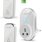 CASON - Self-Powered Battery Free Wireless Door Bell for Home Long Range/Wireless Calling Bell,Remote Bell With Socket Plug In type,up to 1000ft Range (White)