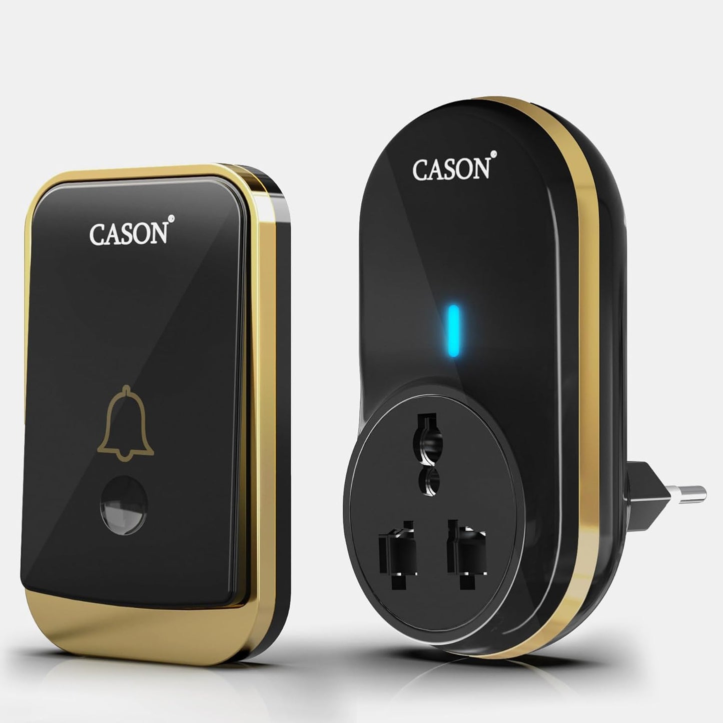 CASON - Wireless Door Bell for Home Long Range/Door Bell wireless For Home/Wireless Calling Bell,Remote Bell With Socket Plug In type, up to 1000ft Range with 45 Chimes
