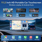 Cason Upgraded Carplay/Car Android Auto Touch Screen 11.2-Inch with 4K Dash Cam &1080p Rear Camera, Infotainment System LED Display Screen with Voice Control,BT for All Vehicles
