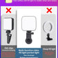 Cason Selfie Light for Mobile - Dimmable 3000-9900K Ring Light for Phone, Rechargeable LED Camera Light for Video Shooting, Laptop Light for Video Conferences (White, Warm Light)