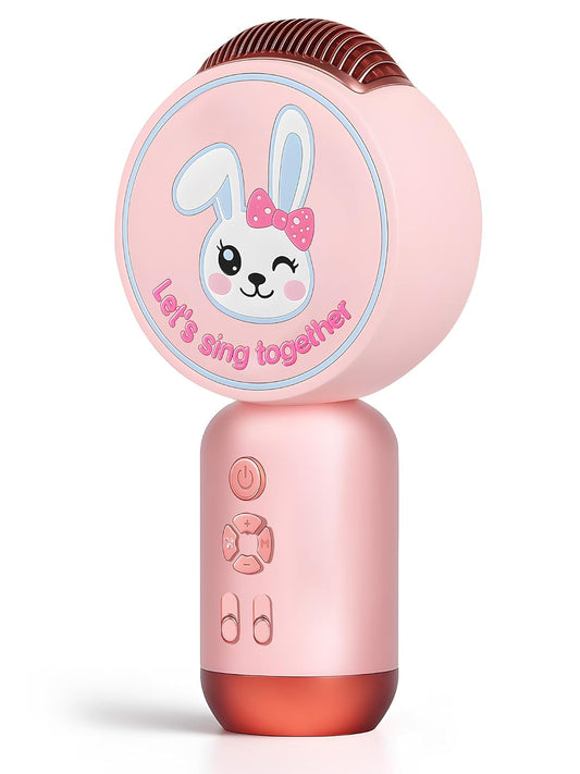 Cason Portable Wireless Karaoke Mic for Kids with Speaker– Mini Karaoke Machine for Kids with RGB Lights, Voice Effects & Type-C Charging, Toy Microphone for Singing