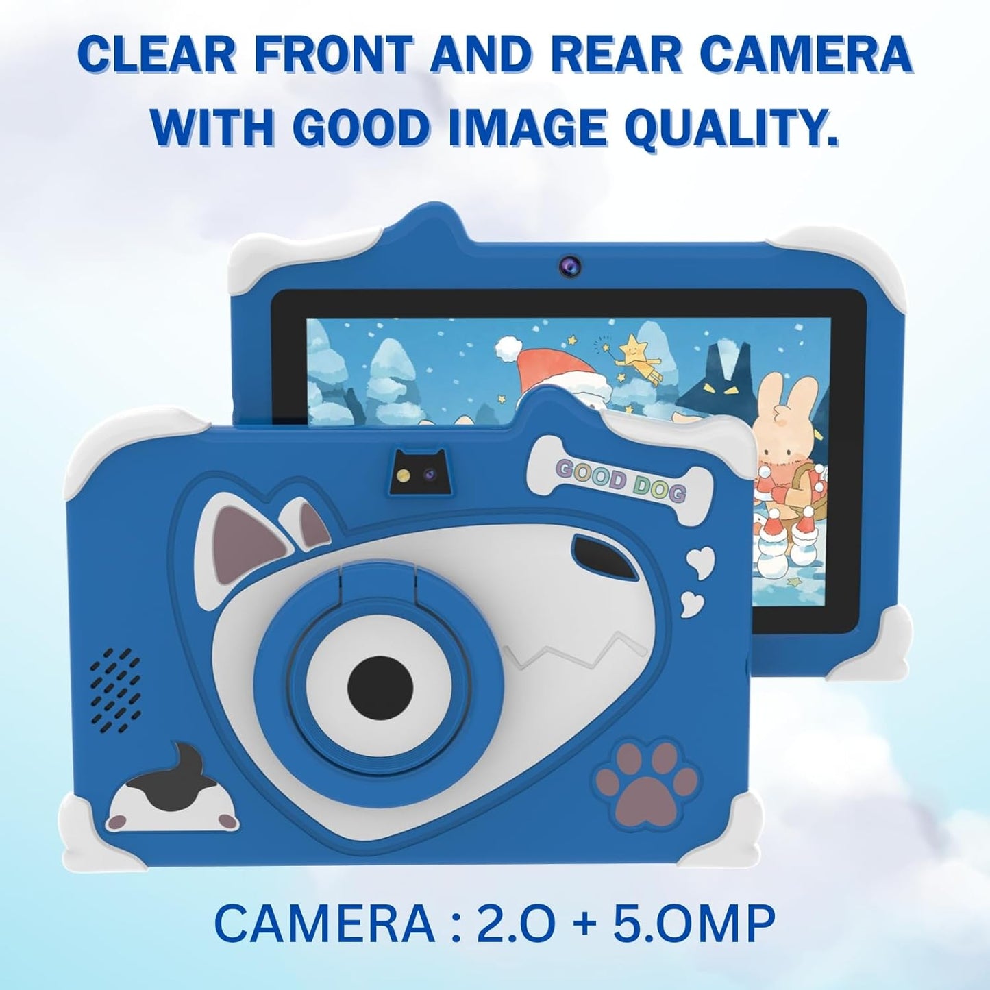 CASON 7 inch Kid Tablet for Study 5-12 Years Age,4GB+32GB Android Tab for Kids,Mini Tablet with Shockproof Case,FHD Eye Comfort Display,Parental Control, Games & Education for Boys, Girls