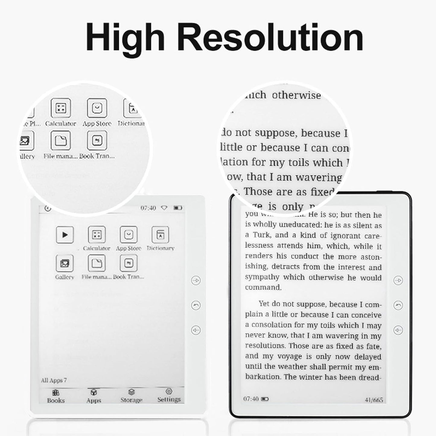 Cason E7 E-Reader Tablet with Black E-Ink Display –5.8” Portable Glare-Free Ebook Reader with Long Lasting Battery for a Paper-Like Reading Experience(32 GB)