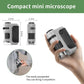 Cason Proffessional Pocket Microscope 60X-120X with 5 Prepared Slides,LED Lighted Mini Microscope for Kids, Students, Handheld Lab Microscope for Learning, Education and Science Exploration