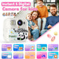 Cason Instant Camera for Kids with Print,1080P HD Instant Photo Camera with Games,3 Print Rolls,Fun Filters for Creativity for 5-15 Years Kids Upto 32GB