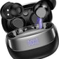 CASON 2 in 1 Ear Plugs for Noise Cancellation & Bluetooth Headphones For Music, Mini Ear Plugs for Sleeping, Studying, & Flight Travel with 24 dB Noise Reduction , IPX7 Waterproof Earphones/ Earbuds with LED Display