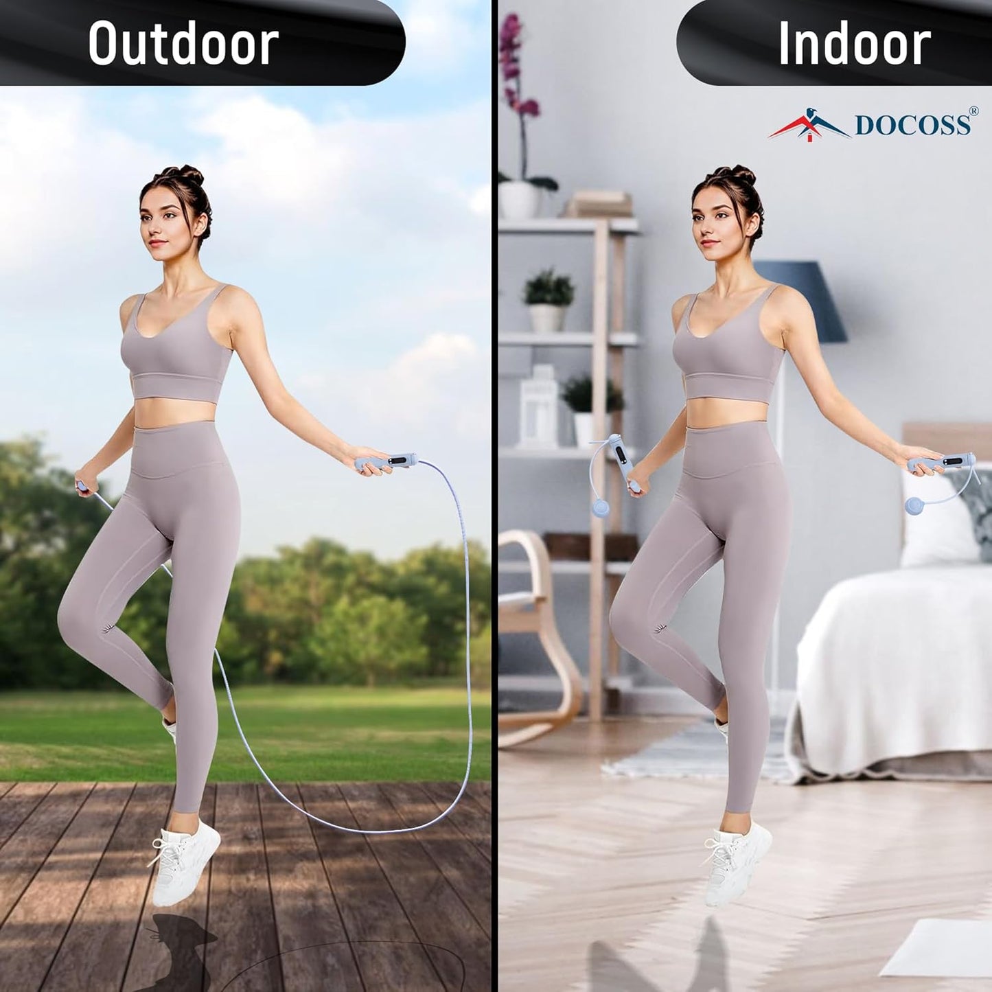 Cason Professional Skipping Rope With Counter for Man,Women,Kids/Sports Speed Skipping Rope With Adjustable Weighted Jump Rope( NO App (only Counter)