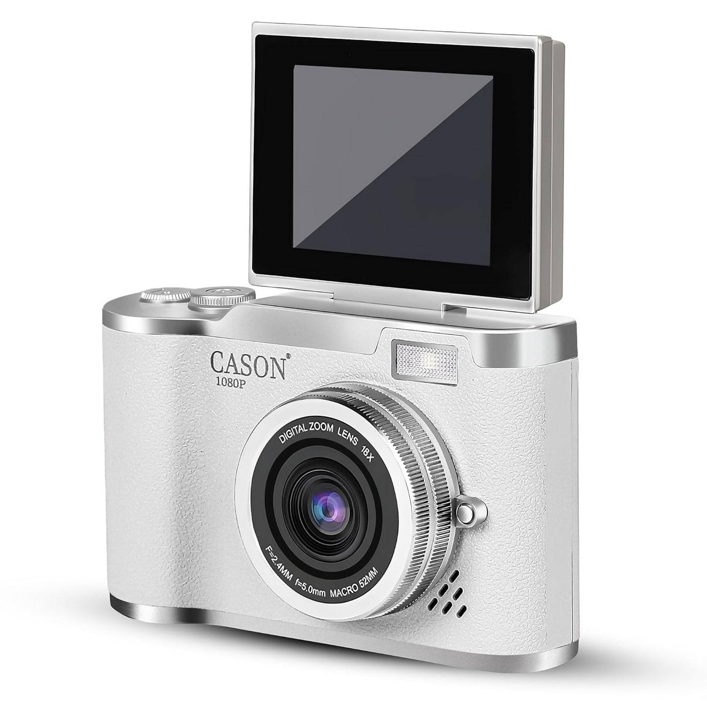 Cason 48MP Digital Camera for Kids-Real Photo & Video Mini Camera for Photography 2.4” Rotating Screen, Built in Games Kids Cameras for 5-15 Years Girls & Boys(Upto 64GB Memory)