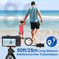 CASON SX8 Wireless Mic for You Tube & Content Creators with Ultra Noise-Cancelling Feature and 20m Long Range Microphone for Vlogging with iPhone/Android Devices(1mic)