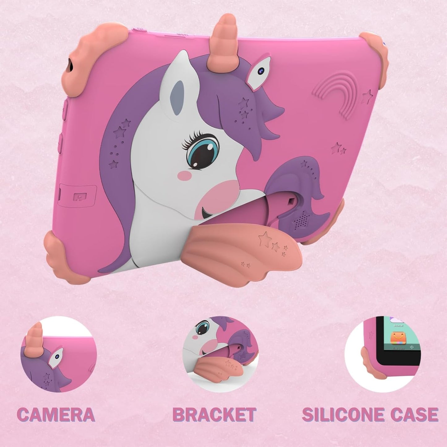 CASON 7 inch Kid Tablet for Study 5-12 Years Age,4GB+32GB Android Tab for Kids,Mini Tablet with Shockproof Case,FHD Eye Comfort Display,Parental Control, Games & Education for Boys, Girls