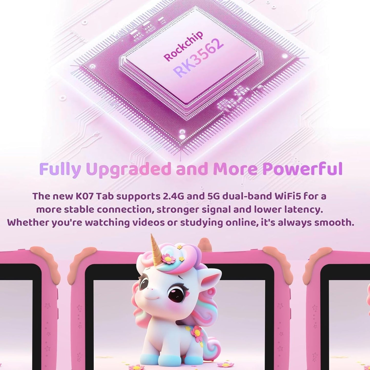 CASON 7 inch Kid Tablet for Study 5-12 Years Age,4GB+32GB Android Tab for Kids,Mini Tablet with Shockproof Case,FHD Eye Comfort Display,Parental Control, Games & Education for Boys, Girls