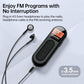 Cason Small FM Radio/Pocket Mini Radio with Earphones,USB Rechargeable Portable Transistor Radio,Digital Tuning,LCD Screen,Stereo Sound, Belt Clip for Gym,Walking(Black)
