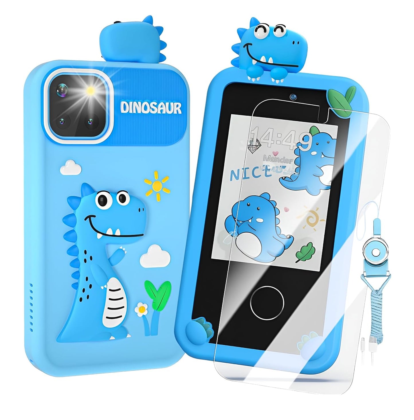 Cason Small Smart Phone for Boys & Girls,2.8” Touch Screen Mini Toy Phone for Kids with Dual Camera, Music Player, Games Kids Mobile with 8GB SD Card