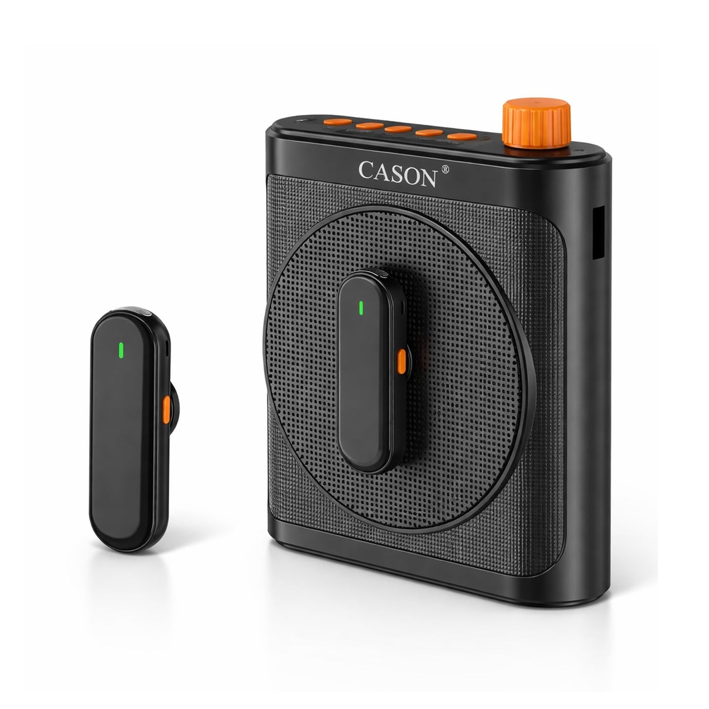Cason Wireless Voice Amplifier for Teachers with 2 Mic for Teaching in Classroom & Magnetic Lavalier,16 Hour Battery, Bluetooth Collar Mic with Speaker for Tour Guides, Meeting