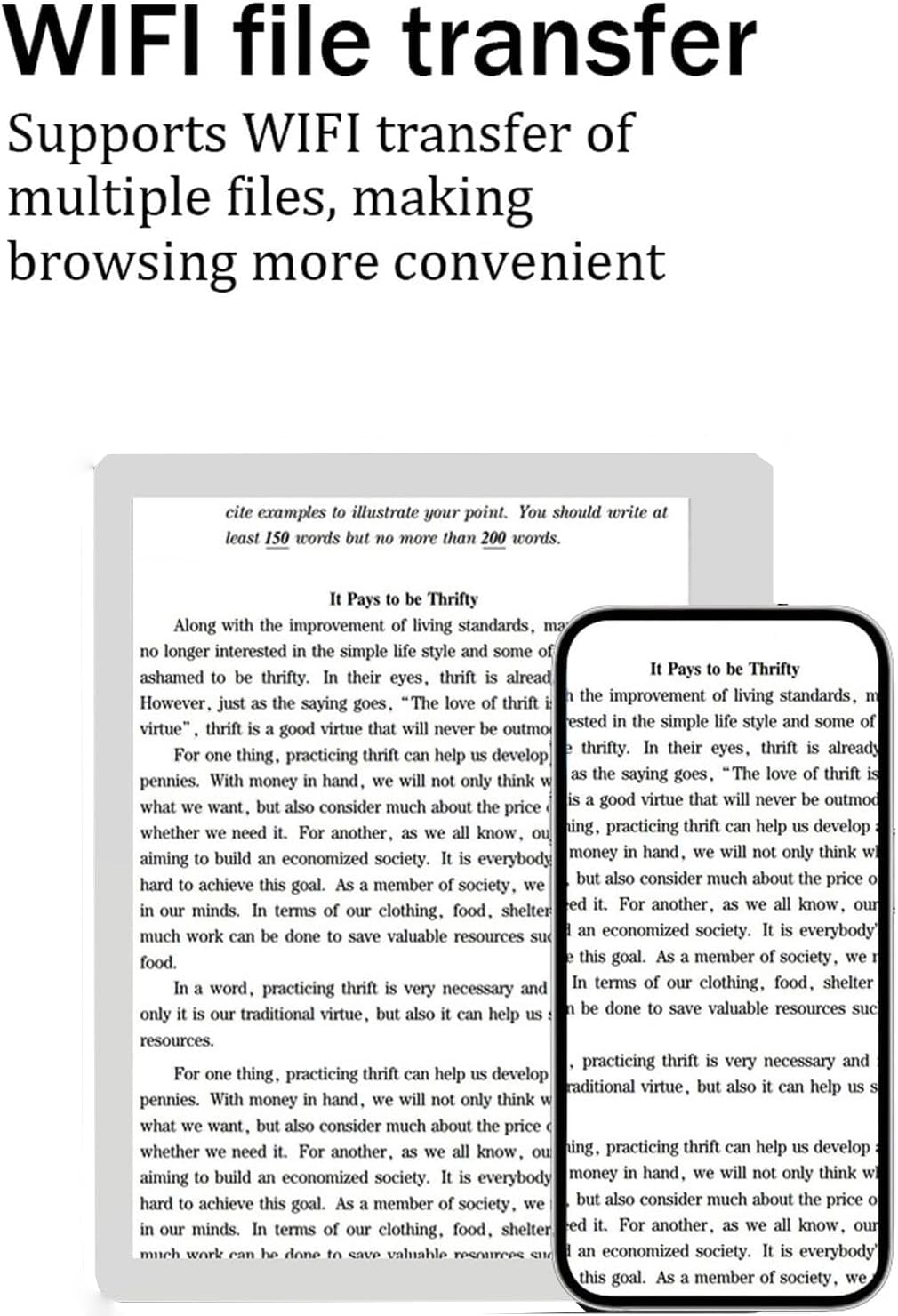 Cason E7 E-Reader Tablet with Black E-Ink Display –5.8” Portable Glare-Free Ebook Reader with Long Lasting Battery for a Paper-Like Reading Experience(32 GB)