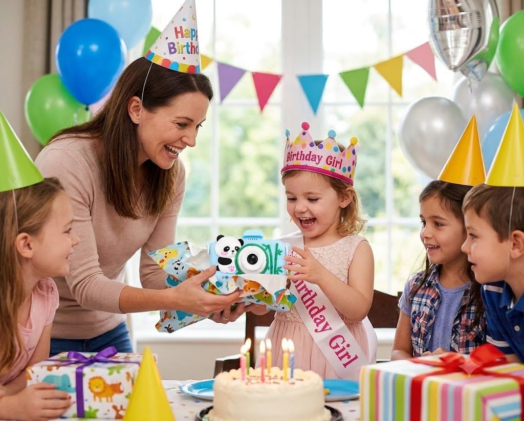 Cason Mini Digital Camera for Kids1080P HD,Camera with Dual Cameras,Rechargeable with SD Card, Real Toy Camera with Games,Birthday Gift for Kids for 5-12 Years Kid
