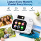 Cason Mini MP3 Music Player with Bluetooth & 180° Rotating Mini Camera,Touch Screen Audio Player with Built-in Speaker, Pocket-Sized MP3 Player with FM Radio,E-Book -Expanded Up to 128GB (White)