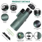 Cason -12x50 Monoculars For Long Distance,High Power Monocular Telescope For Adults & Kids With Phone Adapter,Tripod & Carry Bag With BAK4 Prism,FMC Lens,Suitable for Bird Watching,Travel(Black-Green)